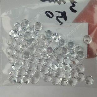 4A Good Quality 0.7-12mm Eight Hearts and Eight Arrows White Zirconium Crushed Diamond Artificial Gemstone White Round Zirconium Stone Loose Stone