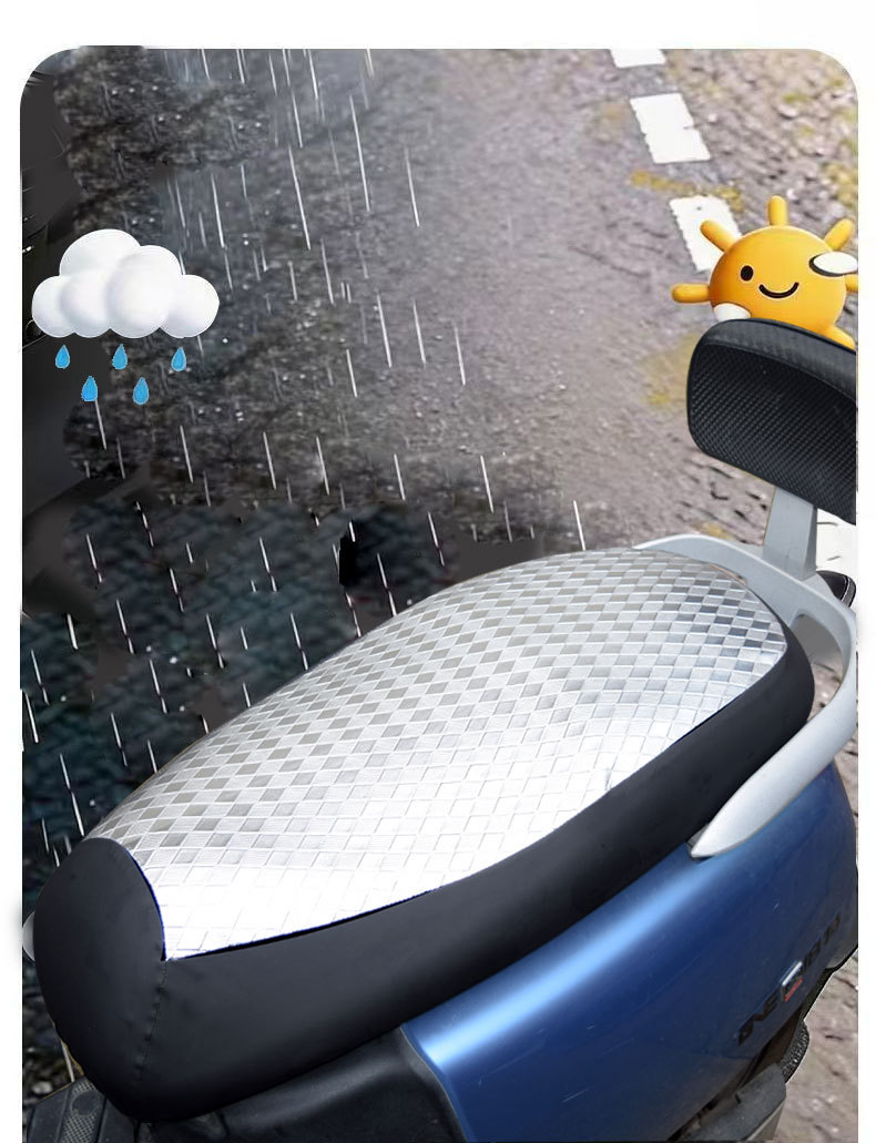 Waterproof, sun-proof, rain-proof, all-season, anti-scalding leather seat cover for electric scooters and motorcycles