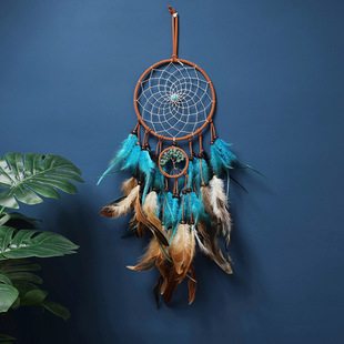 Finished Cross-Border Popular Dreamcatcher from the Other Side of the Tree, Handmade Feather Decoration Pendant as a Gift for Classmates and Besties
