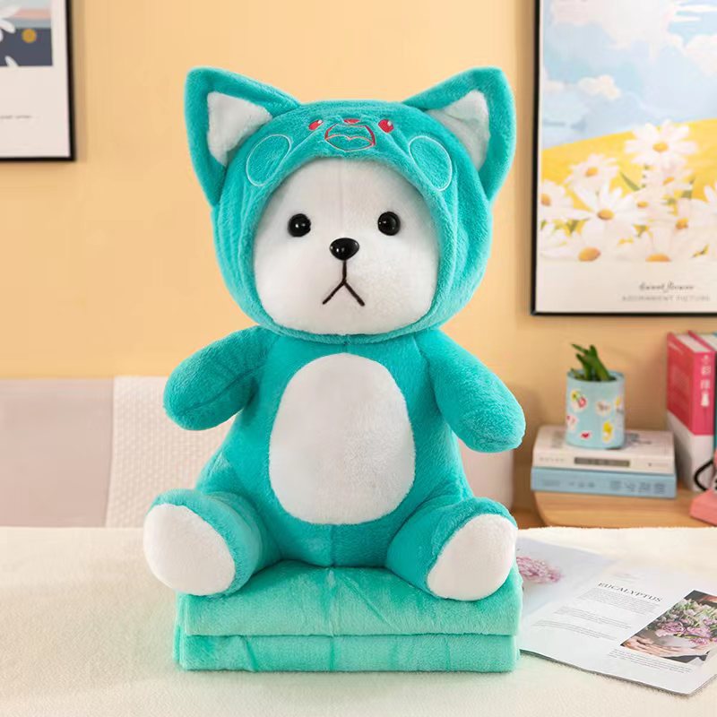 Oficina de dibujos animados almohada edredón de doble propósito almohada cojín del coche multi-funcional manta siesta Comercio exterior al por mayor