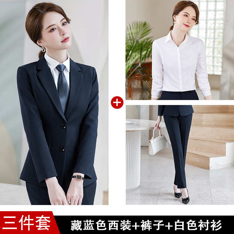 職業スーツセット女性正装2024気質女神范売物部4s店販売ホテルフロント作業服|undefined