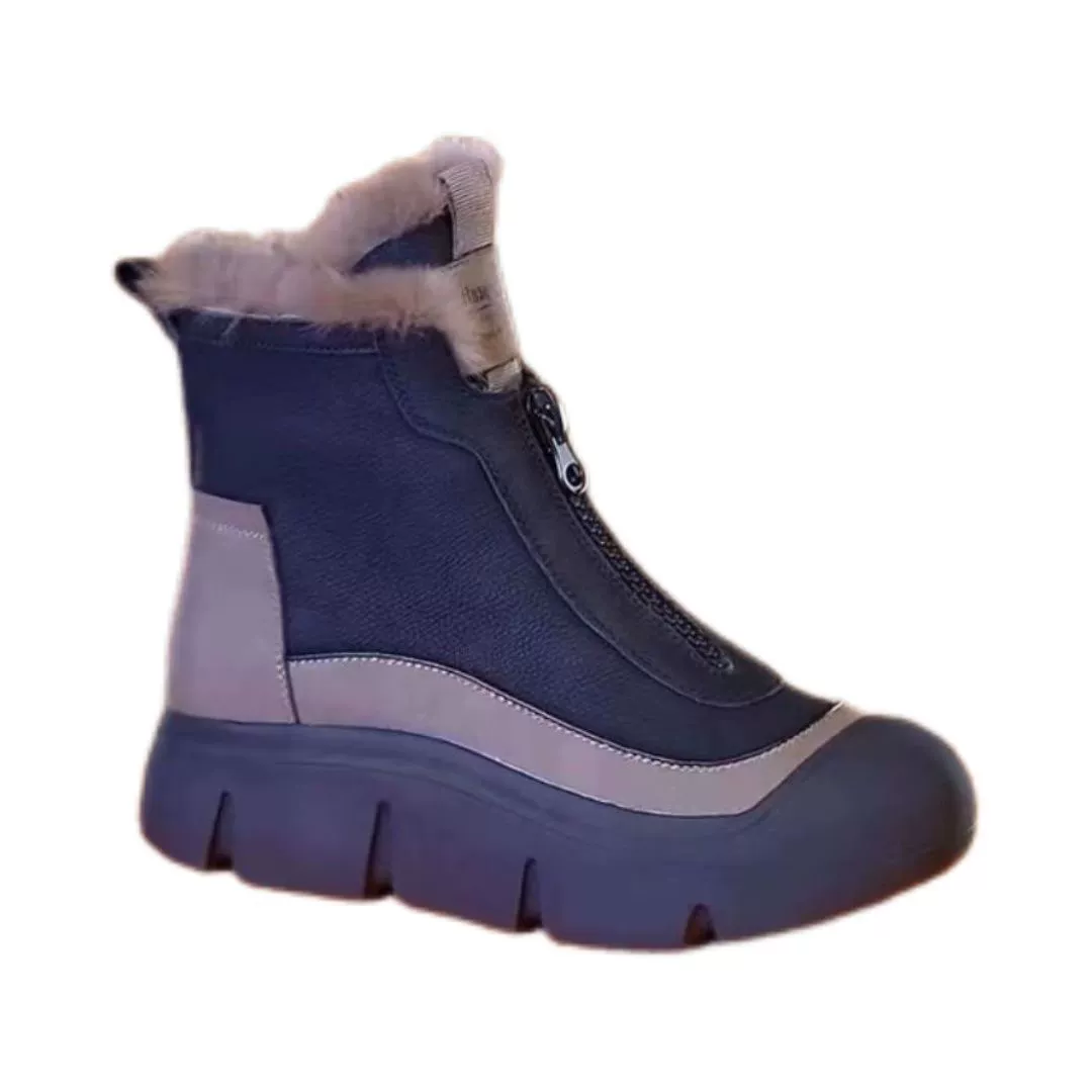 Платформенные зимние ботинки Martens, тёплая меховая подкладка, массивная подошва, 35–41