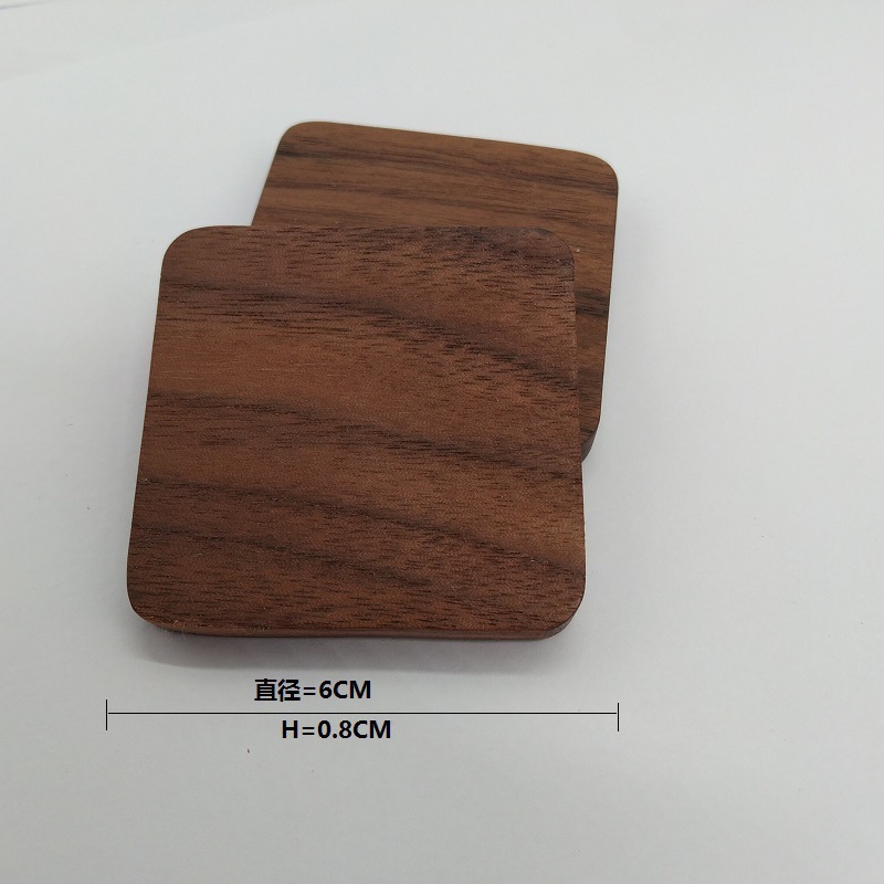 Planos cuadrados de nuez 6 * 6 * 1 CM