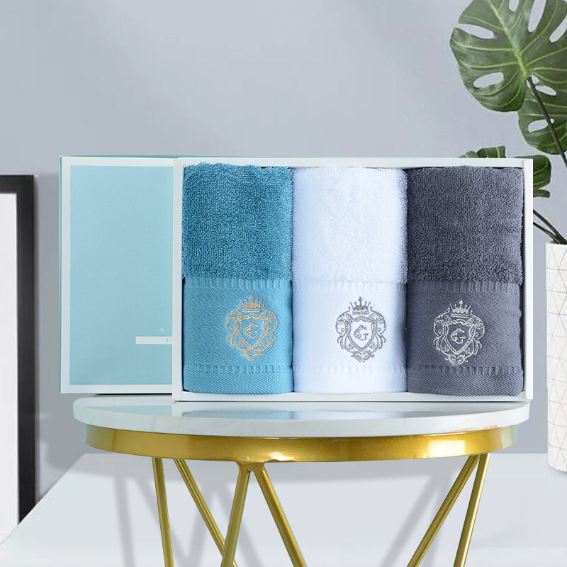 Jieliya five-star hotel towel pure cotton thickened strong absorbent soft face towel 3 gift boxes