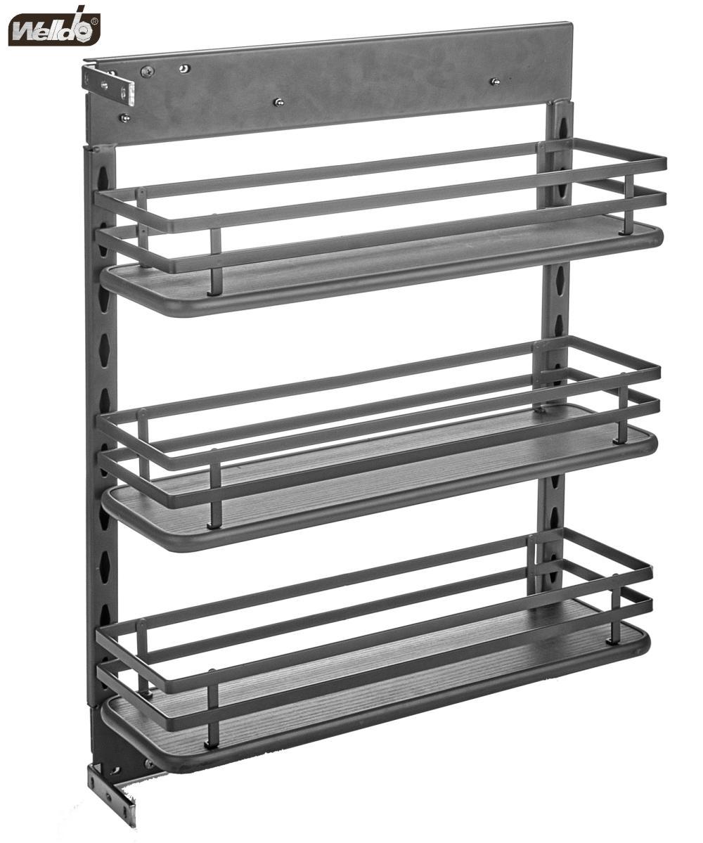 Welldo纬东 厨房地柜三层侧式拉篮橱柜抽屉式三层侧式收纳拉篮