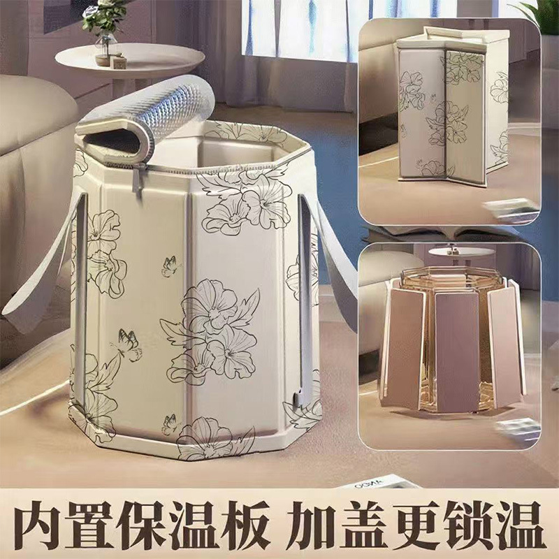 Folding Foot Bath Bucket over the Calf, Foot Bath Bag, Home Health Foot Bath, Portable Foot Basin, Thermal Insulation Artifact, Knee Deep Bucket Folding Foot Bath Bucket over the Calf, Foot Bath Bag, Home Health Foot Bath, Portable Foot Basin, Thermal Insulation Artifact, Knee Deep Bucket