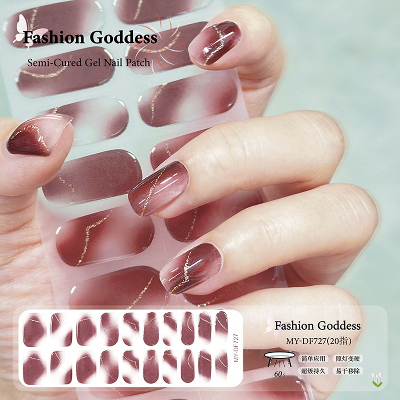 Gel Manicure Stickers Semi-Cured Nails Full Stickers Phototherapy Uv Popular European and American Gel Manicure Stickers Semi-Baked Nail Stickers Gel Manicure Stickers Semi-Cured Nails Full Stickers Phototherapy Uv Popular European and American Gel Manicure Stickers Semi-Baked Nail Stickers