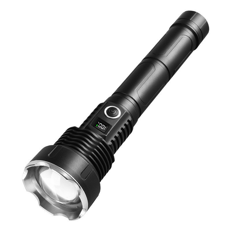 Blanco láser de alta potencia linterna de luz fuerte iluminación del hogar al aire libre de carga remota portátil telescópica proyector linterna