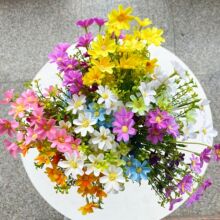 仿真跳兰菊小花装饰假花小雏菊花把束跳兰菊小野花现货批发