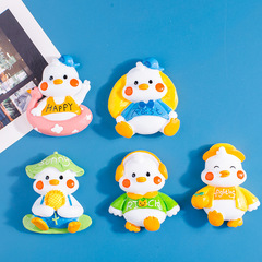 Cartoon cute duck fridge magnet, fridge door decoration magnet sticker, magnetic message photo sticker