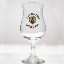 美国BelchingBeaver打嗝海狸子专用精酿郁金香高脚啤酒杯logo