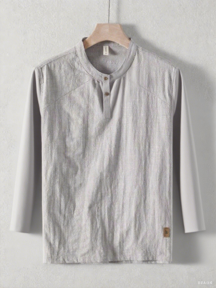 Gray long sleeve model