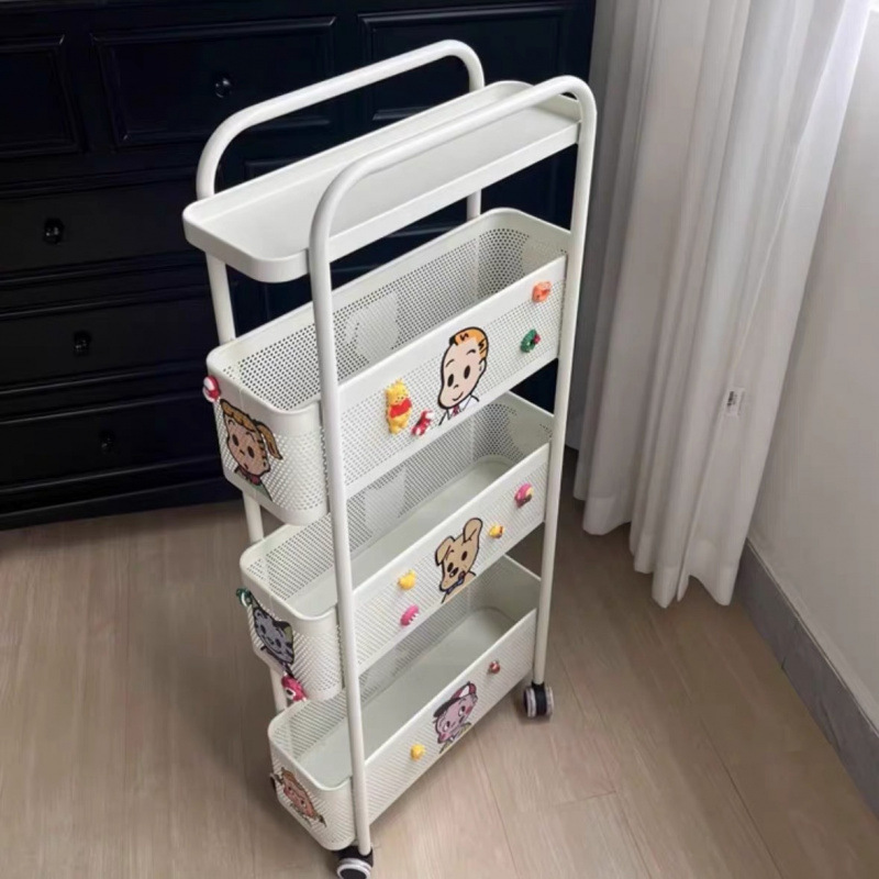 夹缝置物架窄款落地多层冰箱缝隙收纳架家用卫生间厨房移动小推车|undefined