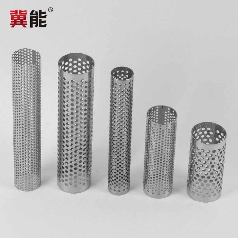 批发304不锈钢冲孔网管 过滤网筒 圆孔滤芯骨架 金属双层网管