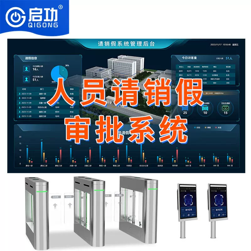 启功请销假系统营区出入口控制单位信息采集人脸识别系统