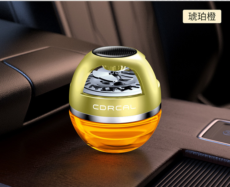 Car aromatherapy car perfume ornaments solar rotating car accessories center console high-end lasting light fragrance for men and women