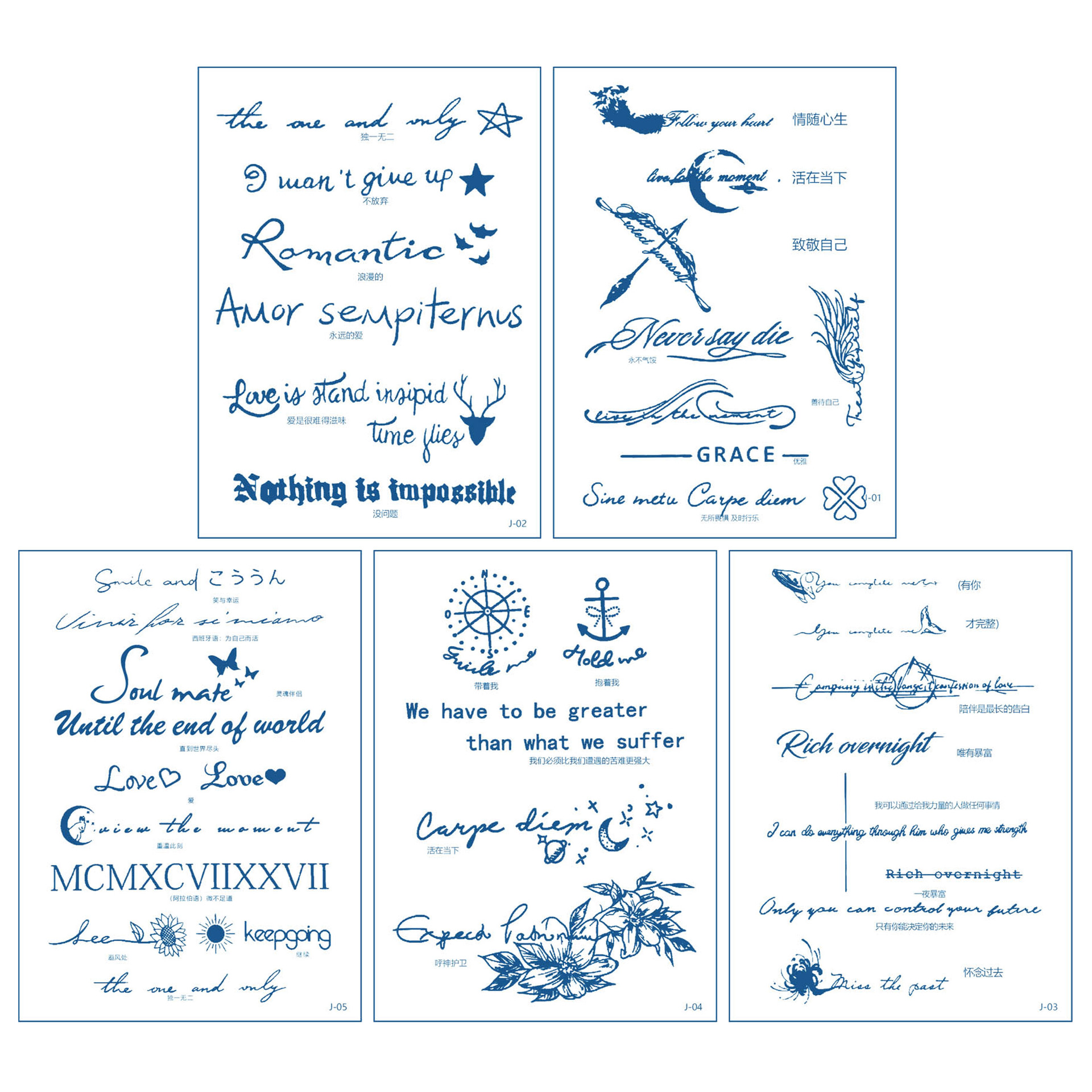 Nuevas pegatinas de tatuaje de jugo de hierbas lindo estudiante fresco elegante semi-permanente ins tatuaje pegatinas al por mayor ahora