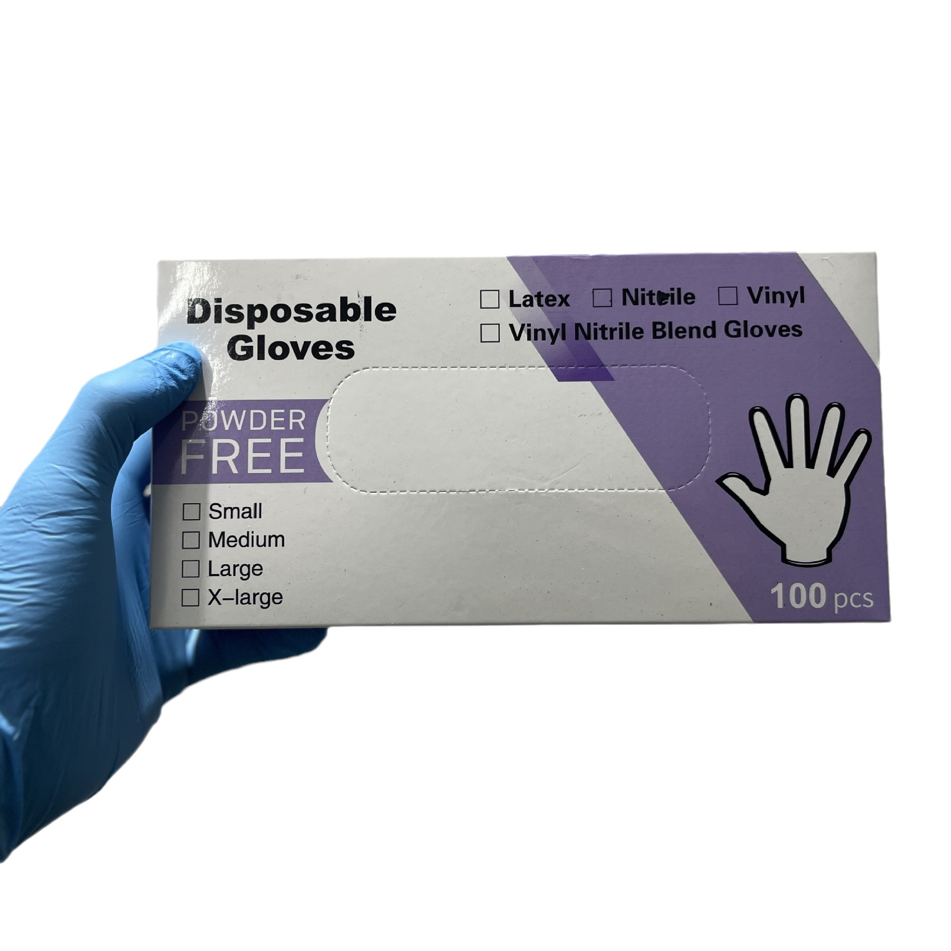 Disposable nitrile gloves medical gloves blue одноразовые Нарезанный кубиками перчатки