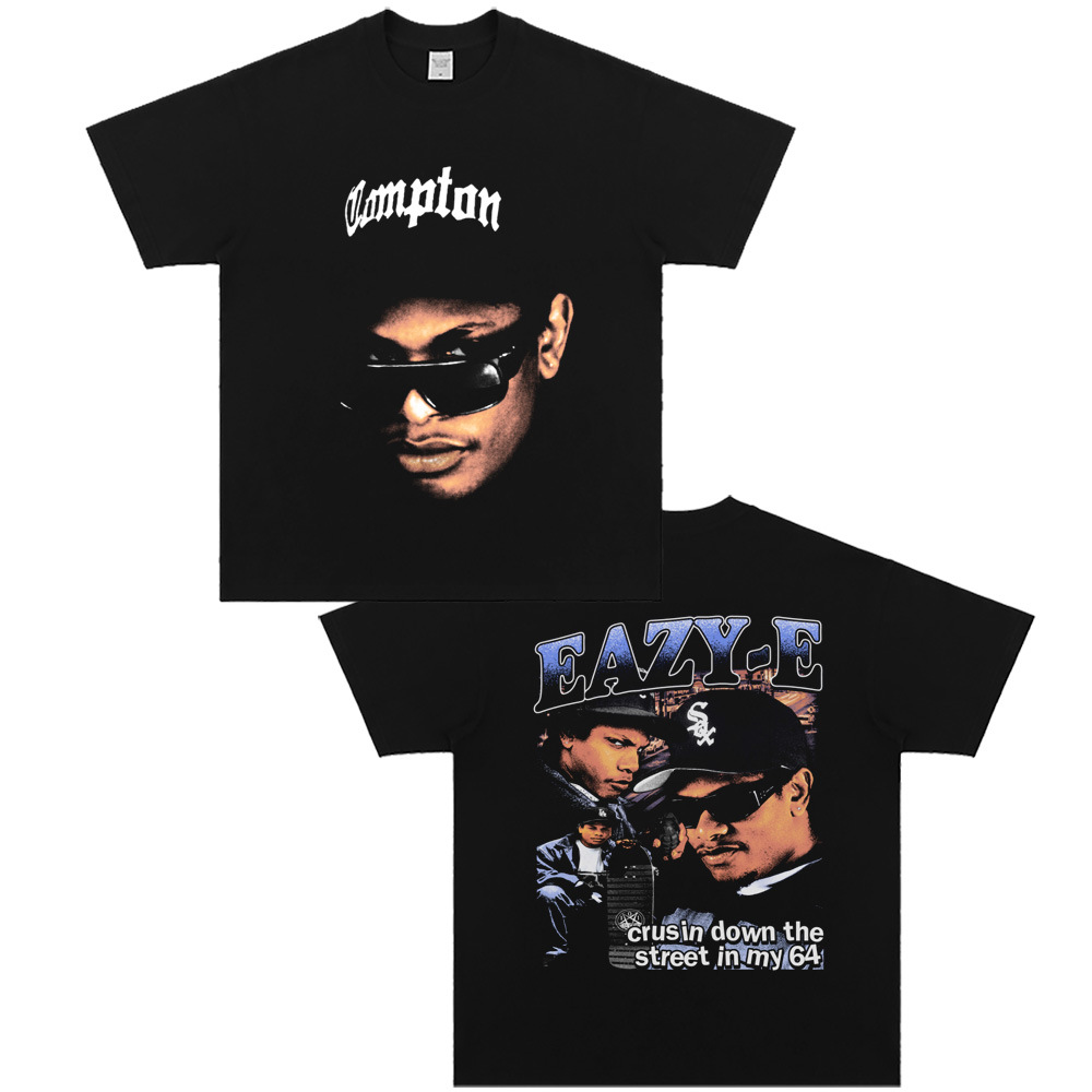 West Coast Rap N.W.A. Digital Direct Jet Washing Made Old American Retro Little Neck Camiseta image 42