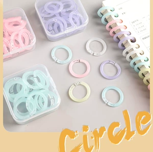 Colorful Plastic Binder Rings with Punch Holes, Perfect for File Binding