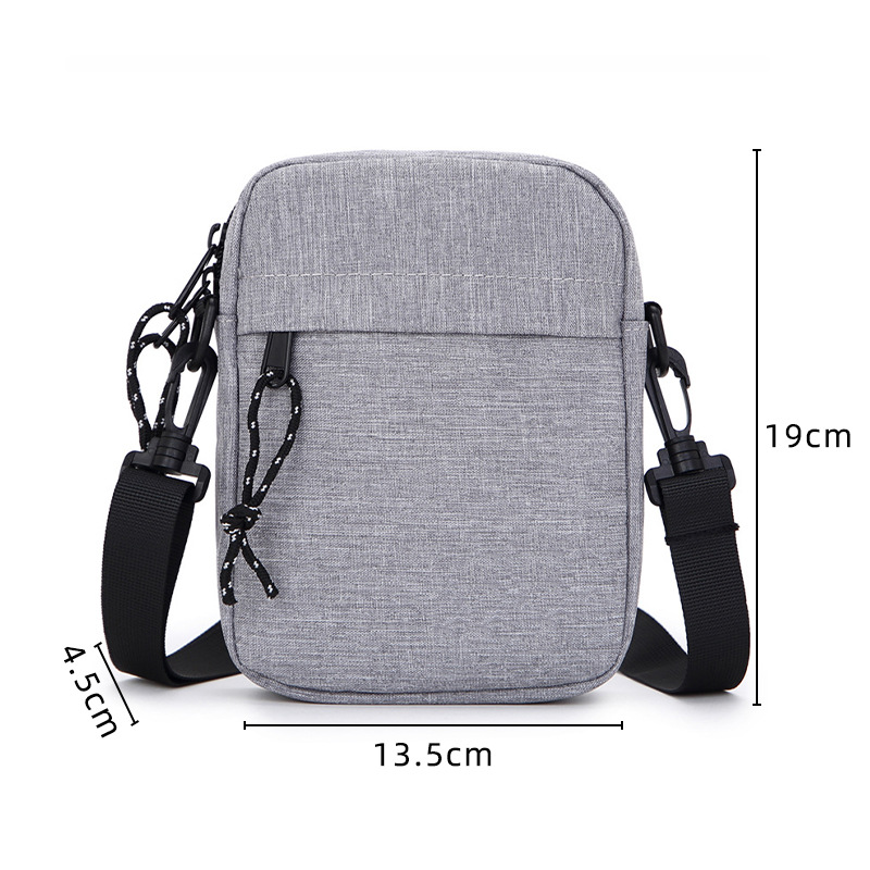 New Waterproof Men's Crossbody Bag Oxford Cloth Portable Student Shoulder Small Hanging Bag Trendy Brand Mini Shoulder Bag Spot