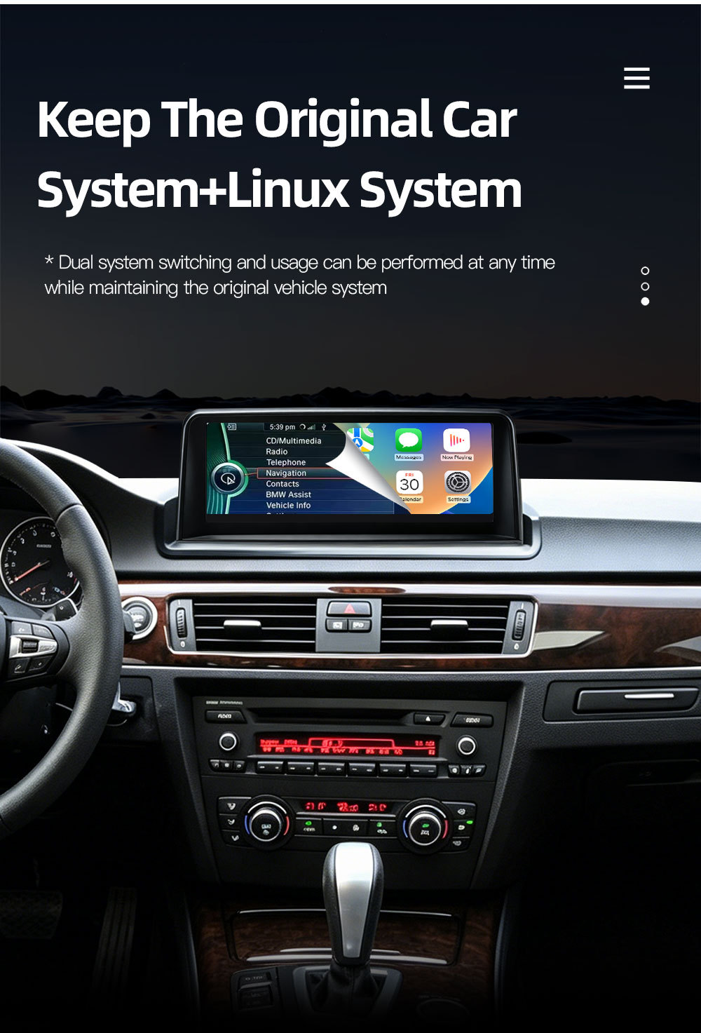 Suitable for Bmw 3 Series E90 E91 E92 E93 Car Central Control Large Screen Navigation Carplay All-In-One Machine