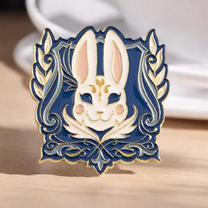 学院派金属徽章jk裙装饰别针金属电镀批发价兔子玫瑰王冠胸针