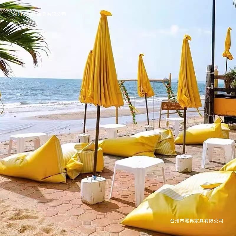 Beach Lazy Sofa Outdoor Sandbag Waterproof Swimming Pool Bar Internet Celebrity Leisure Bed Tatami Lounge Chair