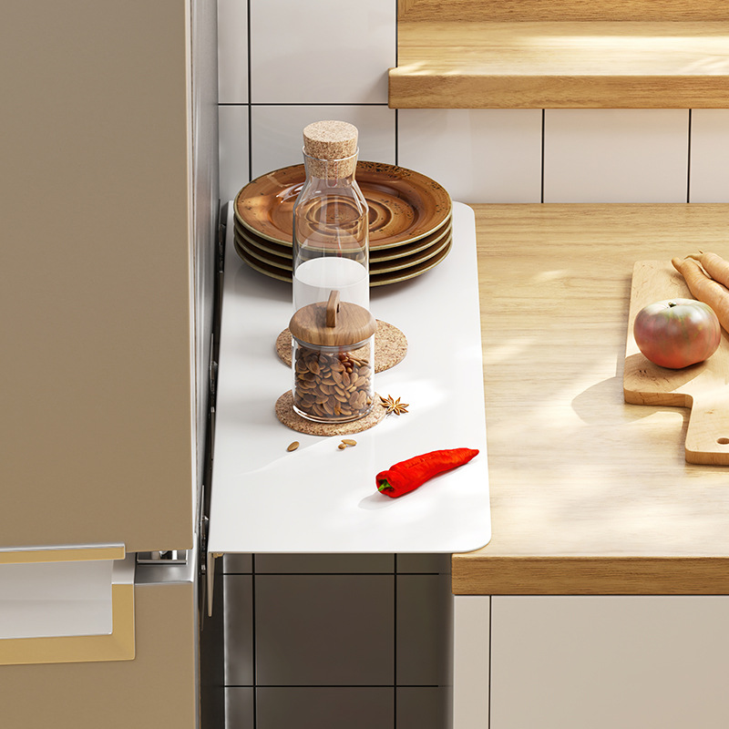 廚房冰箱夾縫板衛生間辦公室桌面縫隙免打孔延長收納板窄縫擋板架