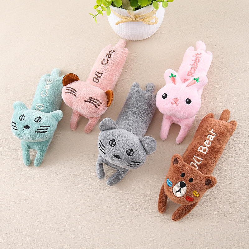 Crinkle Paper Lying Down Plush Doll With Catnip Teasing Cat Toy Self-Entertainment Pet Supplies_voghion.com