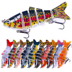 新商品の微物のニセ餌の多い魚の6節の18gの箱の箱の亜魚の餌は万能のニセ餌のスズキの口を長くして餌を作ります。
