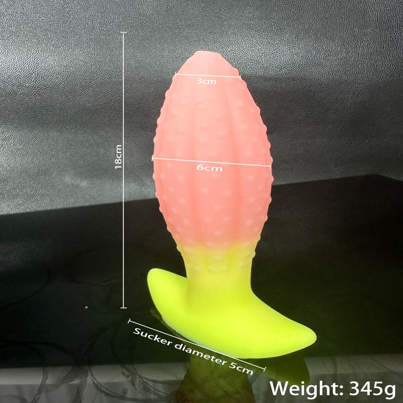 Jiuai Pineapple Anal Plug, Small Liquid Silicone, Colourful Alternative Adult Toy — detail image 2