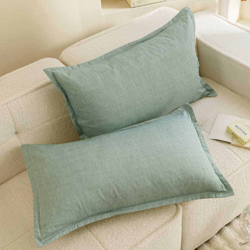 Funda de almohada absorbente de sudor simple Funda de almohada de algodón 48x74cm Couple adulto en casa Funda de almohada de dormitorio de estudiante individual