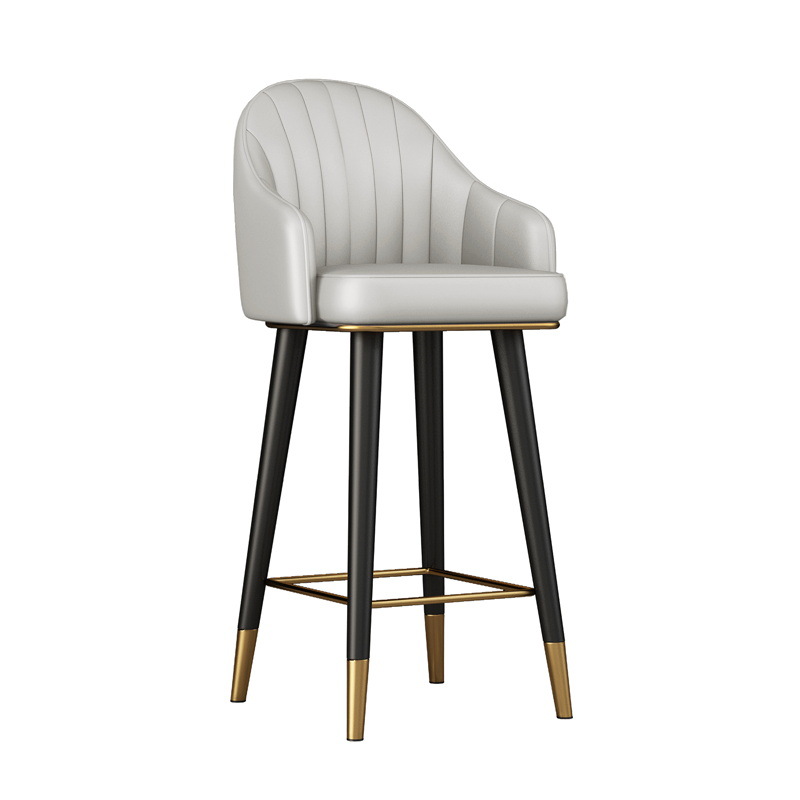Silla de bar de lujo ligera, silla de cuatro patas, taburetes altos modernos y simples, cajero de bar, taburetes altos.
