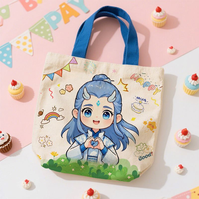 新学期入学祝い袋 哪吒柄 手提げギフトバッグ 幼稚園 誕生日 おやつ 記念品 キャンバスバッグ|undefined