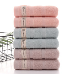 Factory direct sale 100% cotton overstock thick absorbent soft towels for home use with fabric labels, face towels, facial wipes, wholesale
