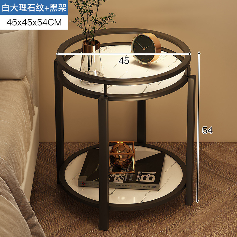 Estante de cabecera creativo Mesa lateral pequeña de sala de estar simple y moderna Alternativa a la mesita de noche Mesa lateral multifuncional Mesa de centro pequeña