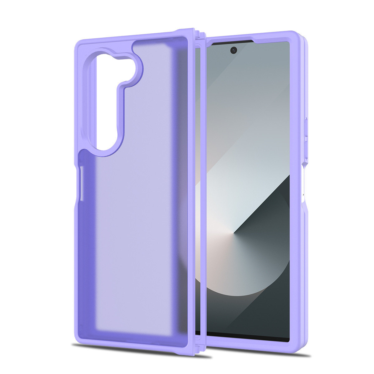 MOQ50 para Samsung Z Fold 6 Silver Shield Skin Touch Phone Case PC 2 en 1 Case TPU a prueba de caídas al por mayor