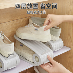 鞋架收納神器雙層可調節省空間置物架鞋櫃分層隔板整理放鞋子王金