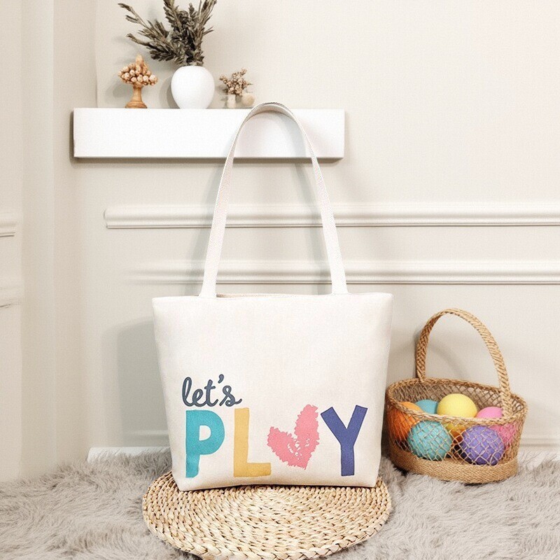 2025 New Double-Sided Printed Shoulder Bag, Versatile Canvas Bag, Thickened Handbag, Student Large-Capacity Tote Bag