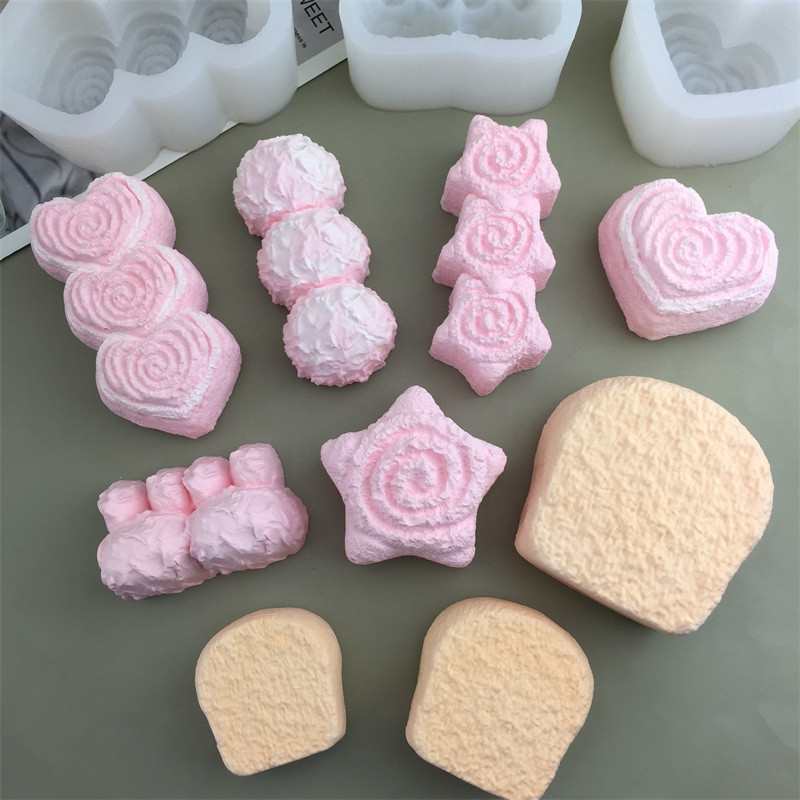 Sanlian Love Cream Rolлет щепотка силиконовой формы DIY торт ручной работы выпечка сахара шоколадные декоративные инструменты