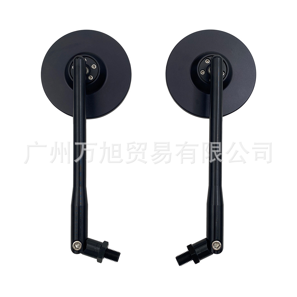 Universal Motorcycle Rearview Mirror Cnc Aluminum Round Blue Lens Motorcycle Rearview Mirror Handlebar Mirror