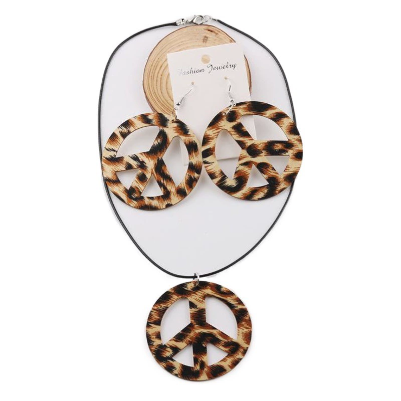 Европейский и американский новый леопард и серьги мира ожерелье костюм маскарадный реквизит карнавальные украшения для вечеринок