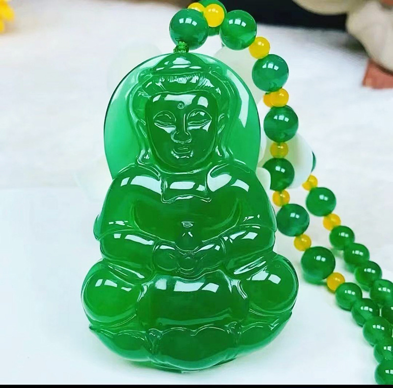 X009-d (original yellow bead guanyin) 1 necklace