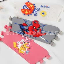 定制PVC拖鞋鞋面可爱卡通鞋面一字带面拖鞋鞋面滴塑厂家直销批发