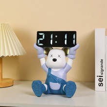 客厅创意熊表钟智能学生闹钟桌面电子数字时钟摆件摆台式钟表