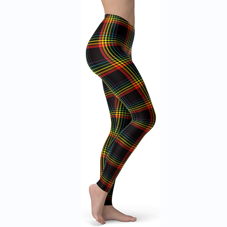 Abbigliamento da donna multicolore stampato slim fit fianchi sollevamento snellente grandi dimensioni corsa yoga fitness leggings_voghion.com