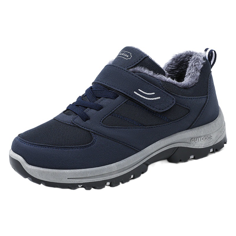 Zapatos de algodón de invierno para hombre, talla grande, forrados de lana, botas de nieve gruesas, dropshipping, botas de algodón cálidas, zapatos para caminar y hacer senderismo, zapatos para parejas, zapatos para personas mayores.