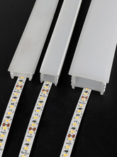 led免穿灯带硅胶盖板灯罩嵌入式柔性弯曲软线性灯条圆弧造型卡槽