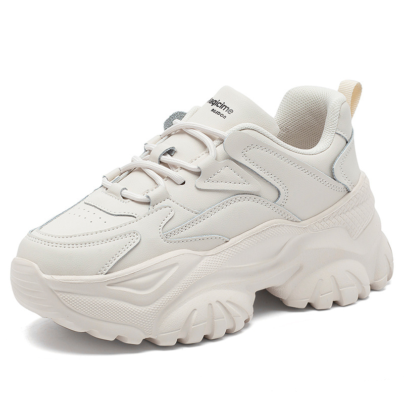 Zapatillas Augusden estilo 'dad shoes' para mujer, nueva moda primavera 2026, zapatillas de color liso, calzado casual adelgazante, tendencia INS